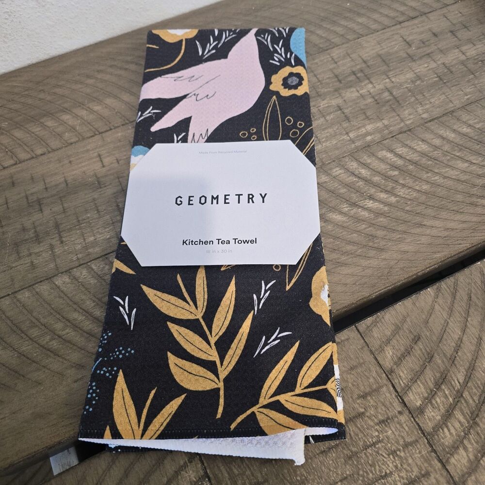 Geometry Kitchen Tea Towel - NEW - 18” x 30” Hummingbird Petals
